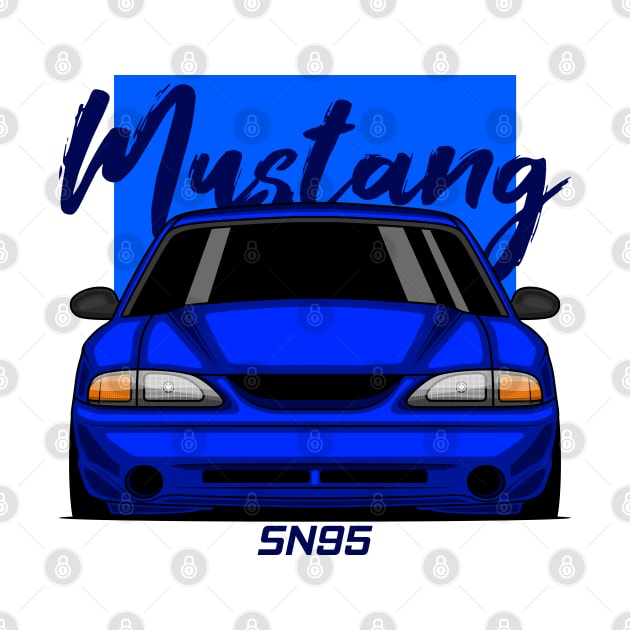 Front Blue MK4 Stang Muscle by GoldenTuners