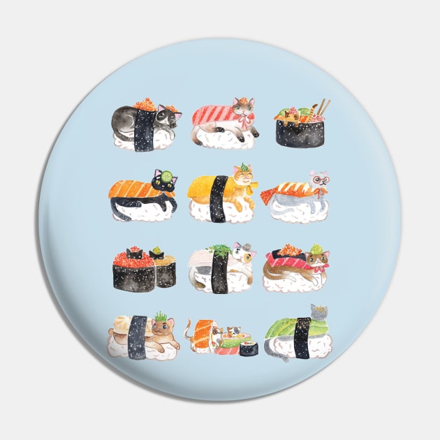 Sushi Cats Pin by jessthechen