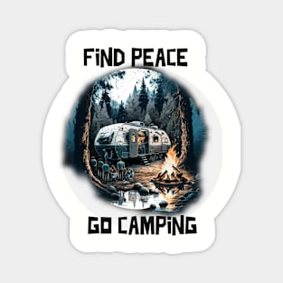 find peace go camping Magnet