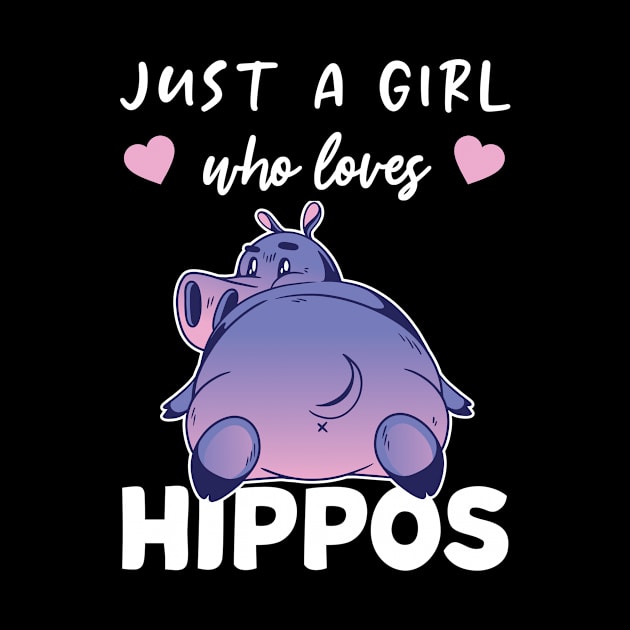 Just A Girl Who Loves Hippos Sweet Hippo by wbdesignz