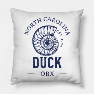 Duck, NC Summertime Vacationing Seashell Pillow