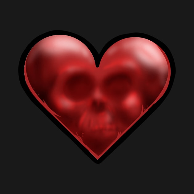 Heart Skull by SilverBaX