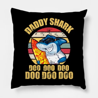 Daddy Shark Doo Doo Doo Fathers Day 2023 Pillow