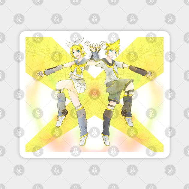 Kagamine Rin and Len Magnet by giratina13