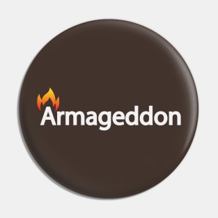 Armageddon artistic typographic artwork Pin