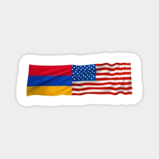 American Armenian Flag Magnet