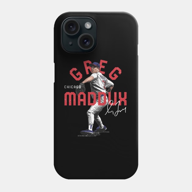 Greg Maddux Chicago Arc Phone Case by danlintonpro