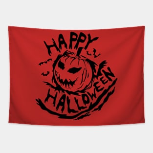 Happy Halloween Pumpkin Tapestry