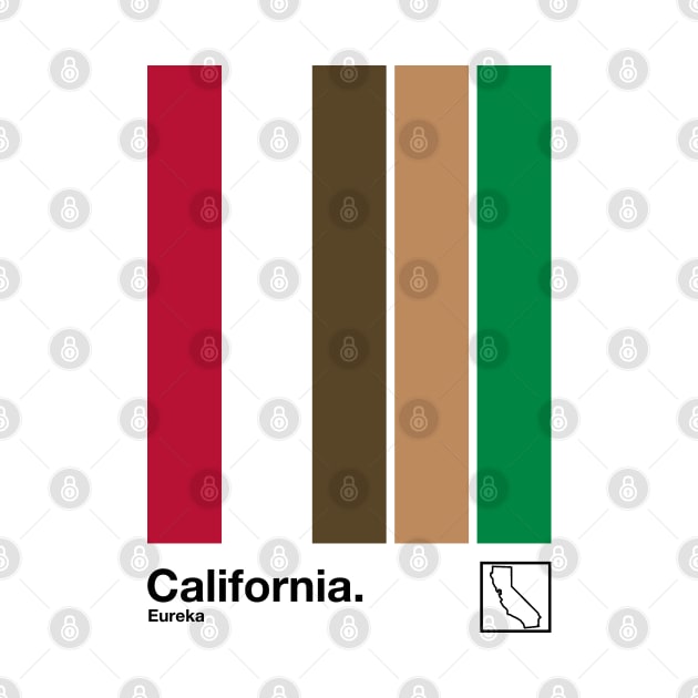 California  // Original Minimalist Artwork Poster Design by DankFutura