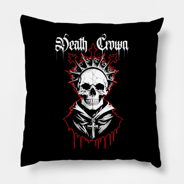 Death Crown v2 Pillow by DeathAnarchy