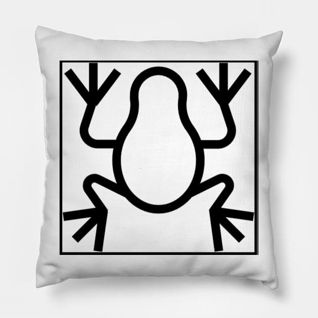 Boxed Frog simple design Pillow by TriForceDesign