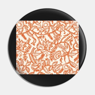 Vintage floral lace (orange invert) Pin