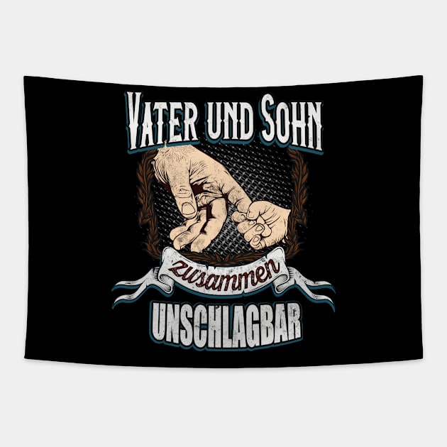 Vater & Sohn unschlagbar Tapestry by Foxxy Merch