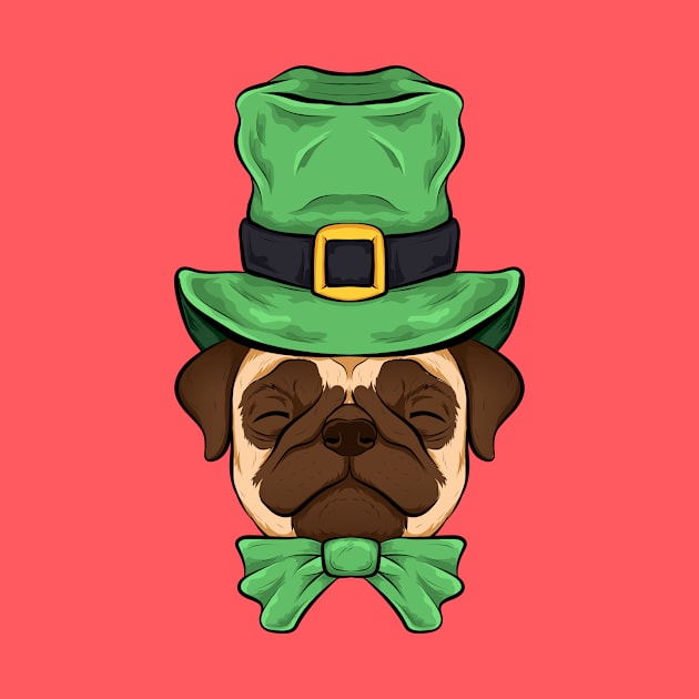 pug st patrick day dogs lovers funny by the house of parodies