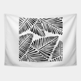 Black Banana Leaves Tapestry