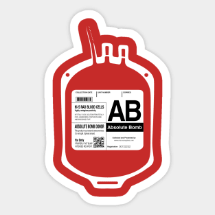 Blood Type O Positive Red Sticker for Sale by TeutonDesigns