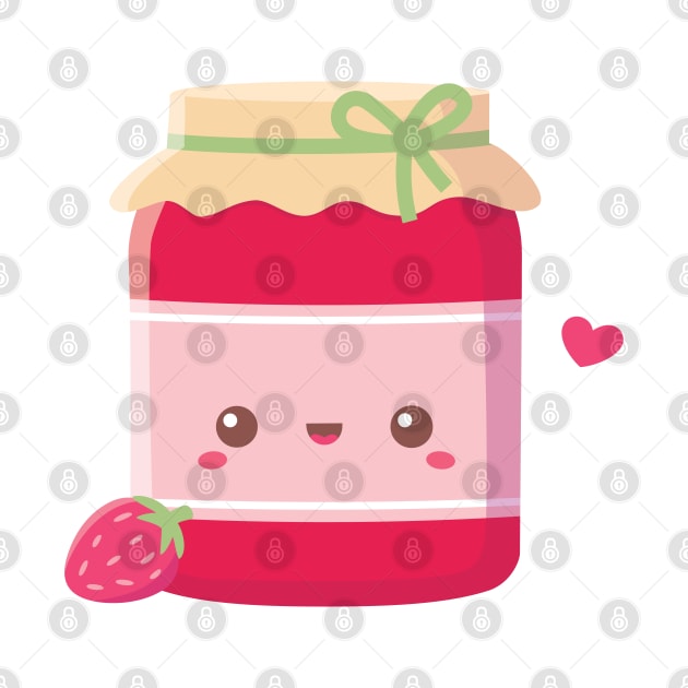 Cute Strawberry Jam Bottle by rustydoodle