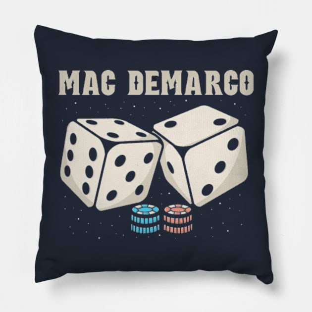 mac demarco Dice Pillow by Hsamal Gibran