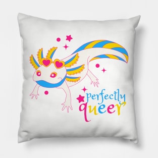 Pansexual Pride Axolotl Pillow