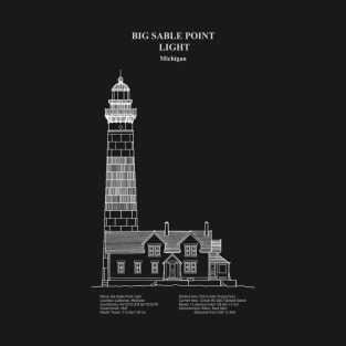 Big Sable Point Light Lighthouse - Michigan - ADpng T-Shirt
