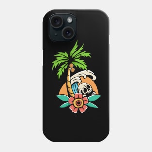 Summer, Palm, and Skull Phone Case