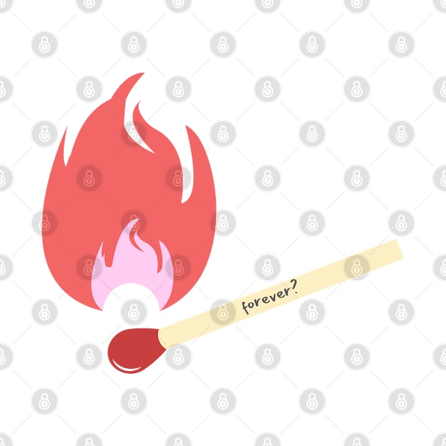 nothing is forever burn red match illustration by FRH Design