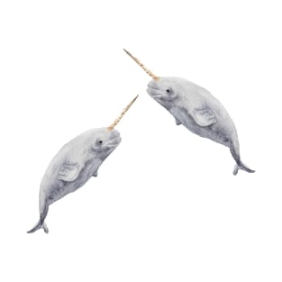 Baby Watercolor Narwhal T-Shirt