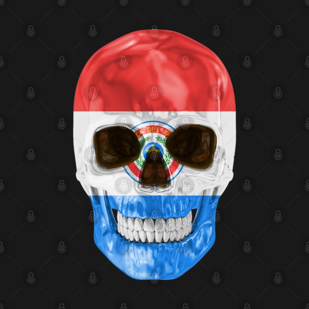 Paraguay Flag Skull - Gift for Paraguayan With Roots From Paraguay by Country Flags