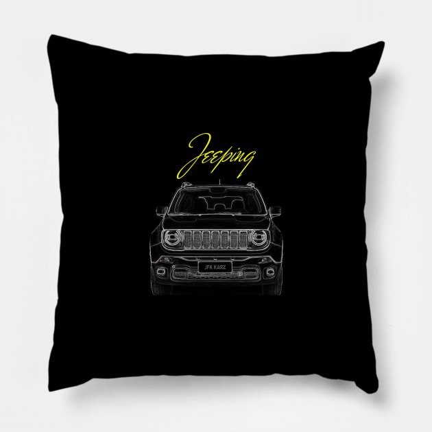 Jeeper 4x4 SUV Pillow by JFK KARZ