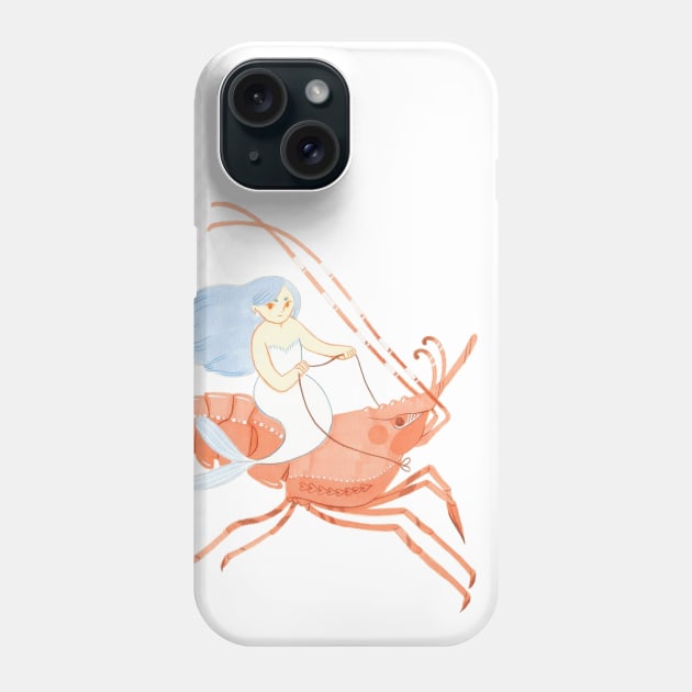 The magnificent shrimp rider Phone Case by Janikainen