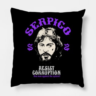 Serpico - Defying Corruption - Vintage Al Pacino T-Shirt Design Pillow