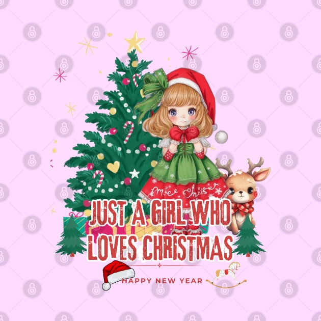 Just a Girl Who Loves Christmas by WOLVES STORE