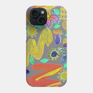 doodles  watercolor abstraction art Phone Case