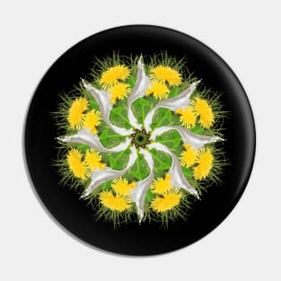 Yellow Summer Mandala Pin