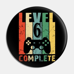 Vintage 6th Wedding Anniversary Level 6 Complete Video Gamer Birthday Gift Ideas Pin