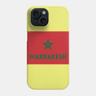 Marrakesh City in Moroccan Flag Phone Case