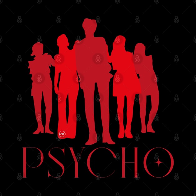 silhouette style design of red velvet group in the psycho era by MBSdesing 