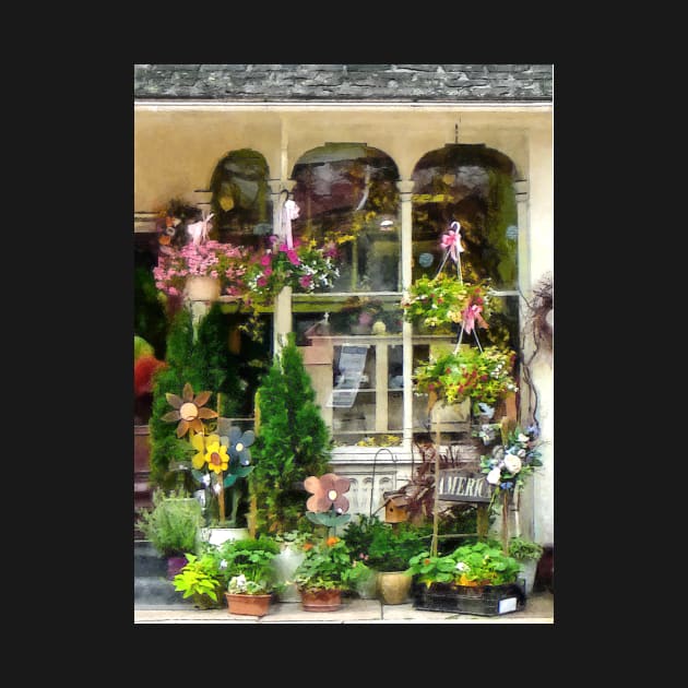 Strasburg PA - Flower Shop With Birdhouse by SusanSavad