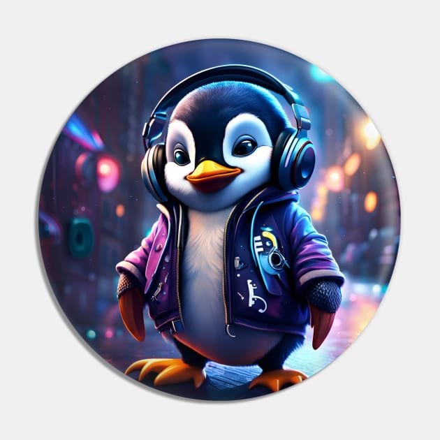 Hip-Hop Penguin Pin by SmartPufferFish