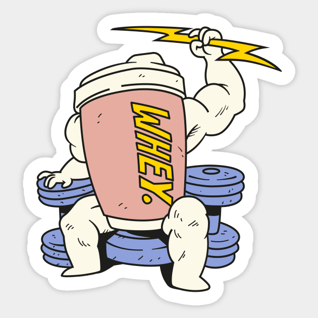 Yawhey, the lifting God. Sticker, magnets, mugs, pins, phone cases - Yawhey  Toothy - Sticker