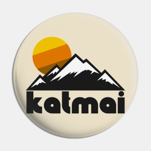 Retro Katmai ))(( Tourist Souvenir National Park Design Pin