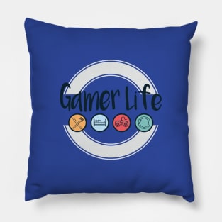 Gamer Design: Eat, Sleep, Play, Repeat! Pillow