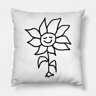 Smiling Sunflower Pillow