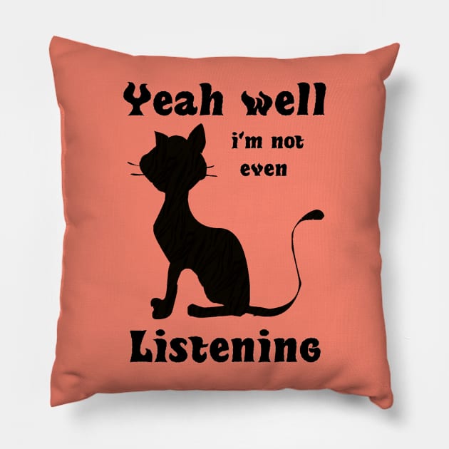 Funny Cute Cat Lovers Memes Pillow by PlanetMonkey