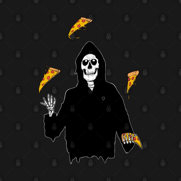 Grim Reaper Juggling Pizza by DRIPCRIME Y2K