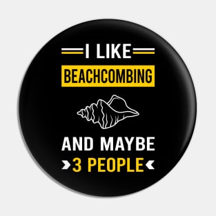 3 People Beachcombing Beachcomber Pin