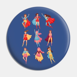 Women Superheroes Collection Pin