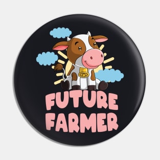 Future Farmer cute Cow Farm Kids Pin