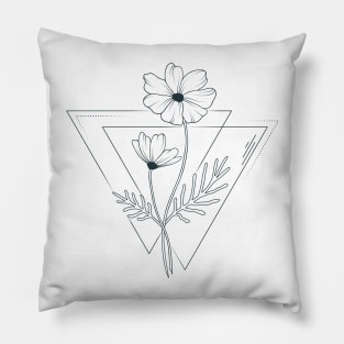 Cosmos Flower Pillow