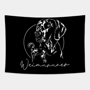 Weimaraner dog portrait Tapestry